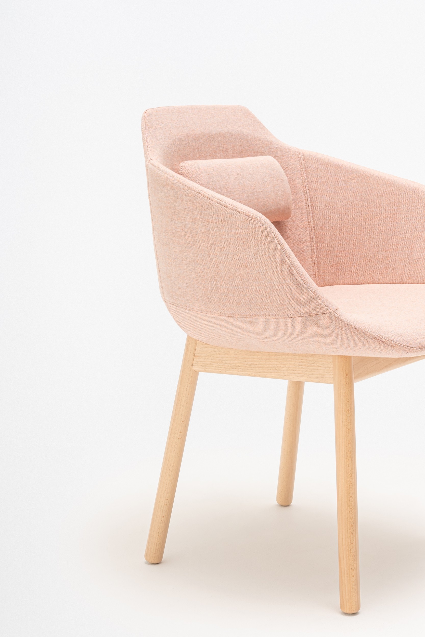 Ultra Fabric Conference Chair w/4-leg Wooden Base