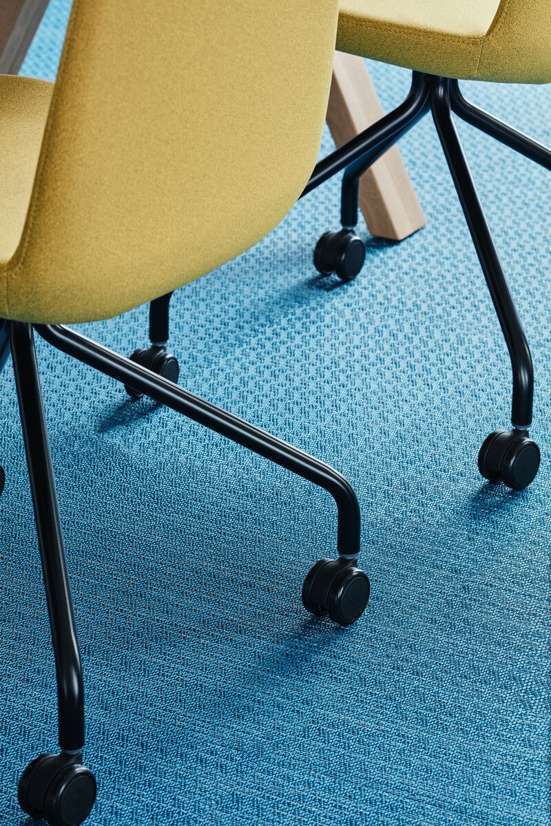 Ulti Fabric Office Conference Chair w/4-Star Metal Base & Castors