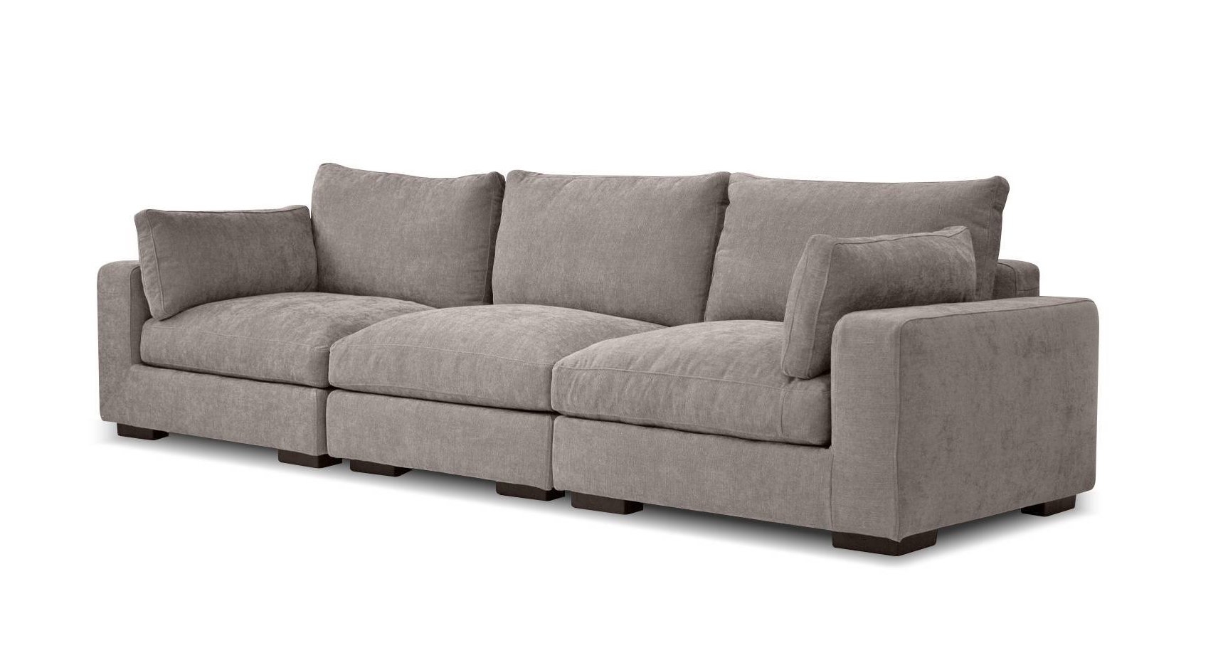 Onza Customizable Tweed Fabric Modular Sectional Sofa