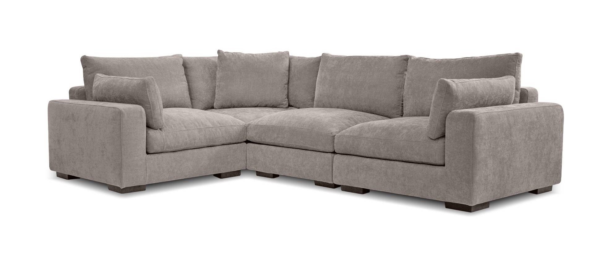 Onza Customizable Tweed Fabric Modular Sectional Sofa