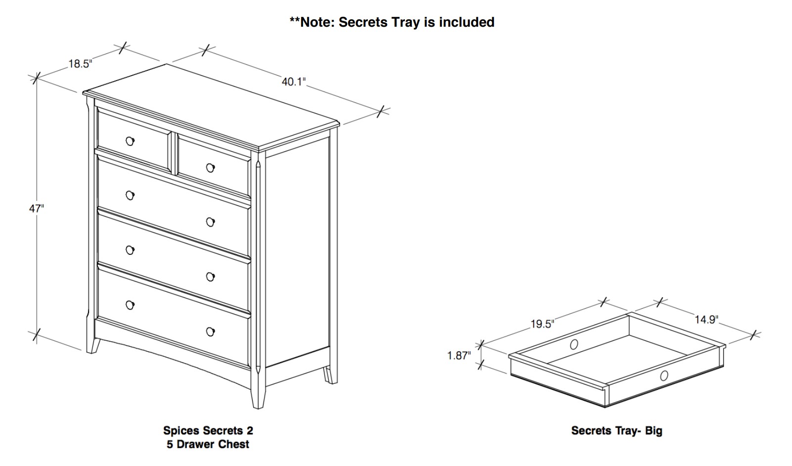 Night & Day Secrets Wood Chest Information