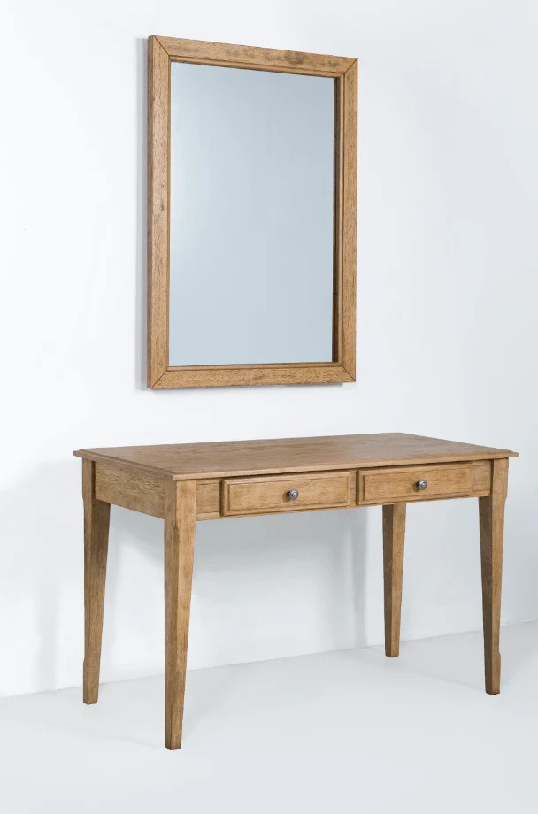 Secrets Rectangular Wood Desk w/2 Drawers