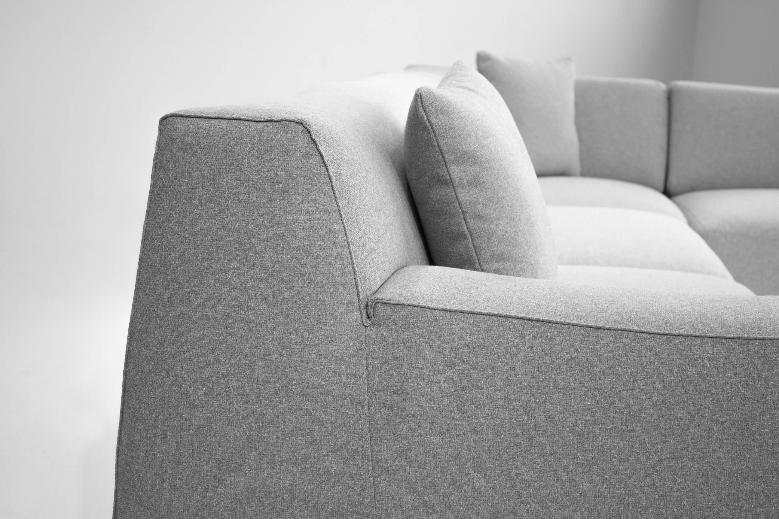 Scoop L-Shaped Fabric 5-piece Sectional Sofa