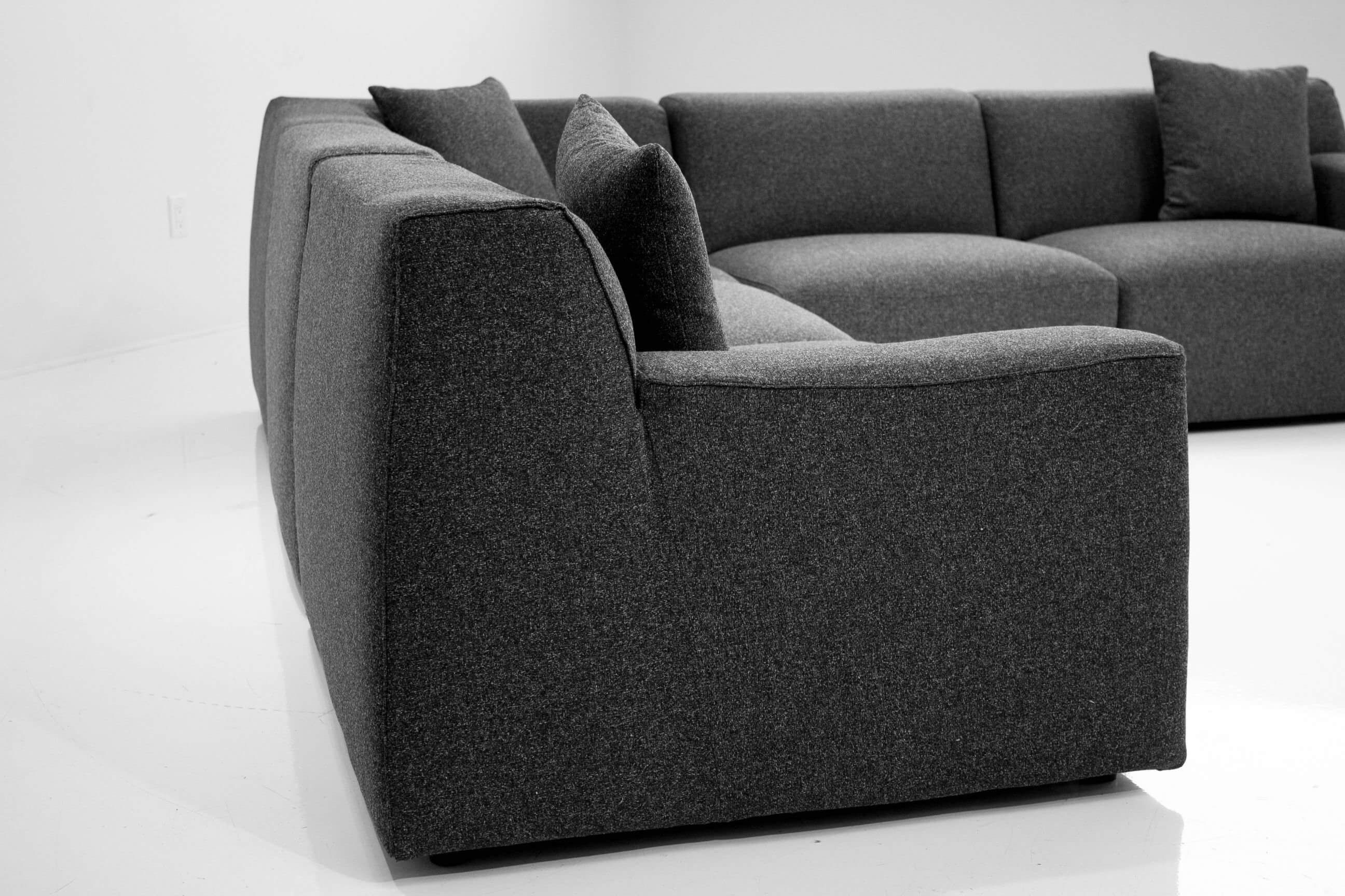 Scoop L-Shaped Fabric 5-piece Sectional Sofa