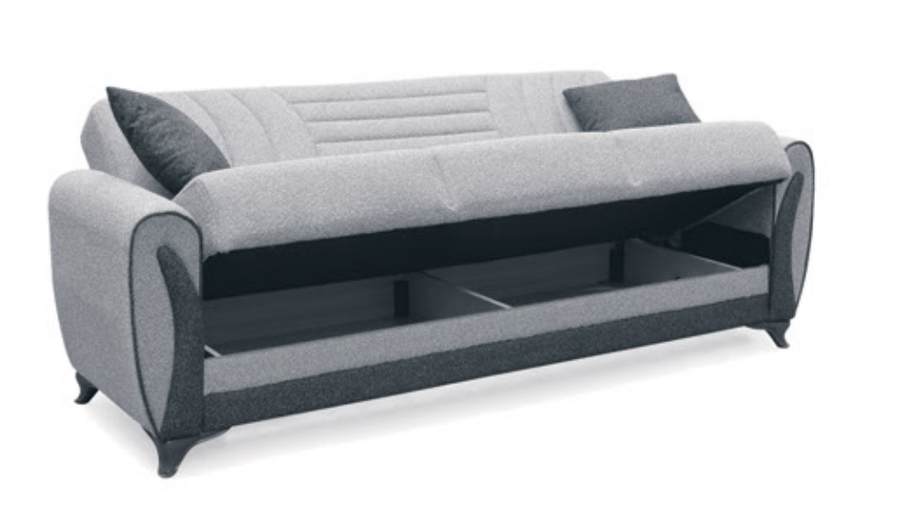 Seren Polyester Convertible Storage Living Room Set