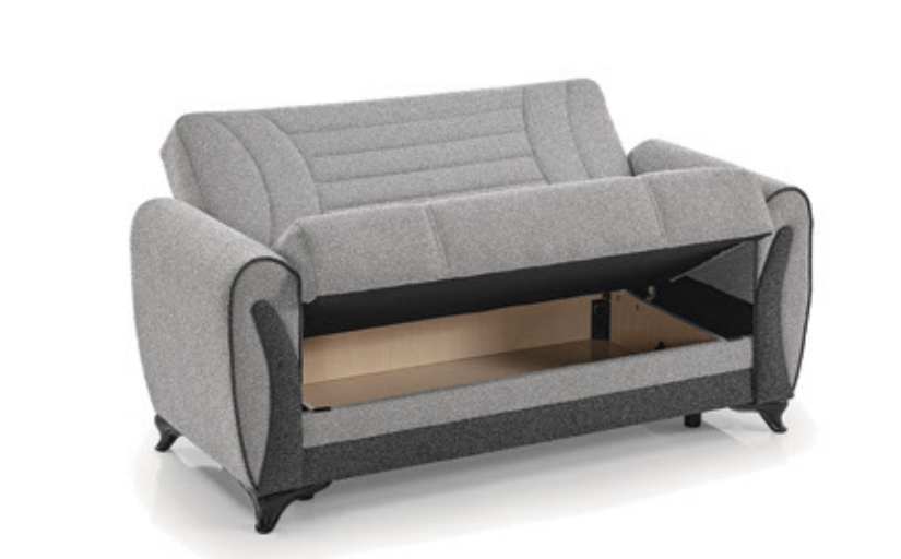 Seren Polyester Convertible Storage Living Room Set