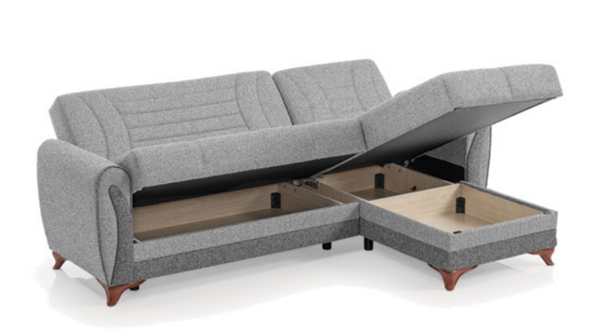 Seren Polyester Convertible Storage Sectional