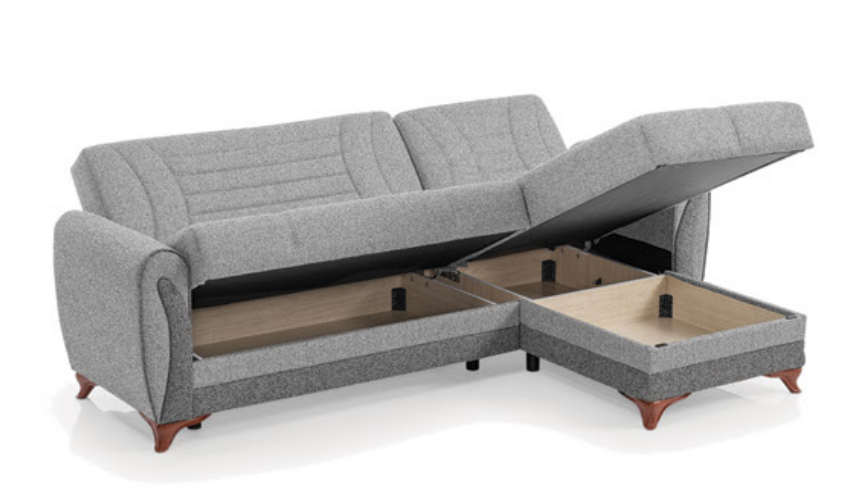 Seren Polyester Convertible Storage Living Room Set
