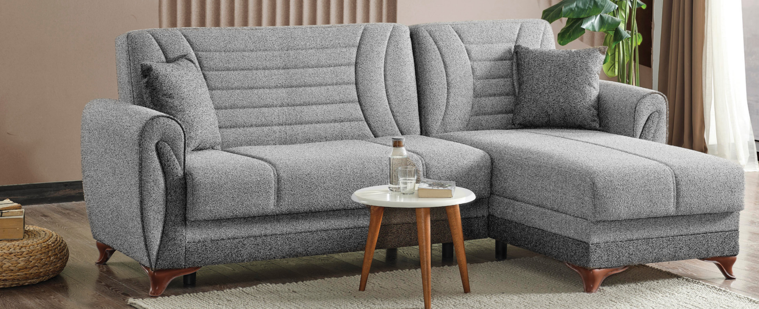 Seren Polyester Convertible Storage Sectional