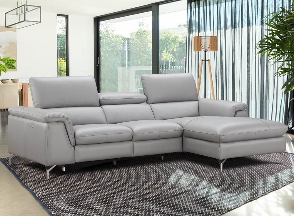 Serena Premium Reclining Leather Right Hand Facing Sectional
