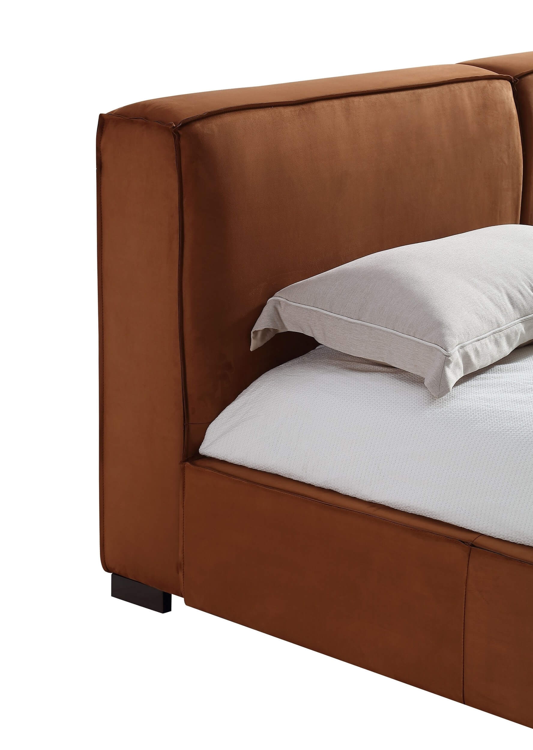 Serene Eco-Suede Upholstered Bed, King Size