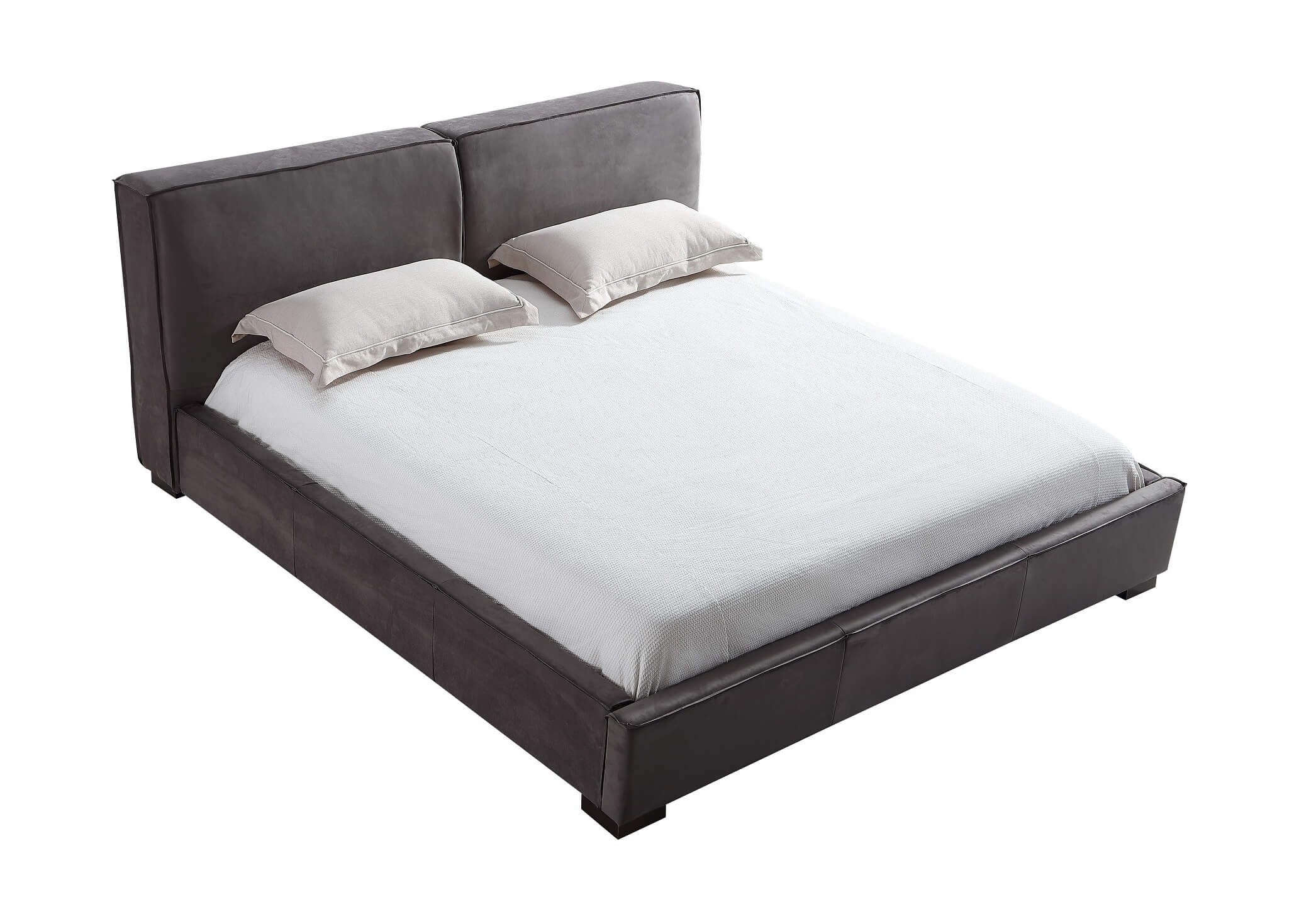Serene Eco-Suede Upholstered Bed, King Size