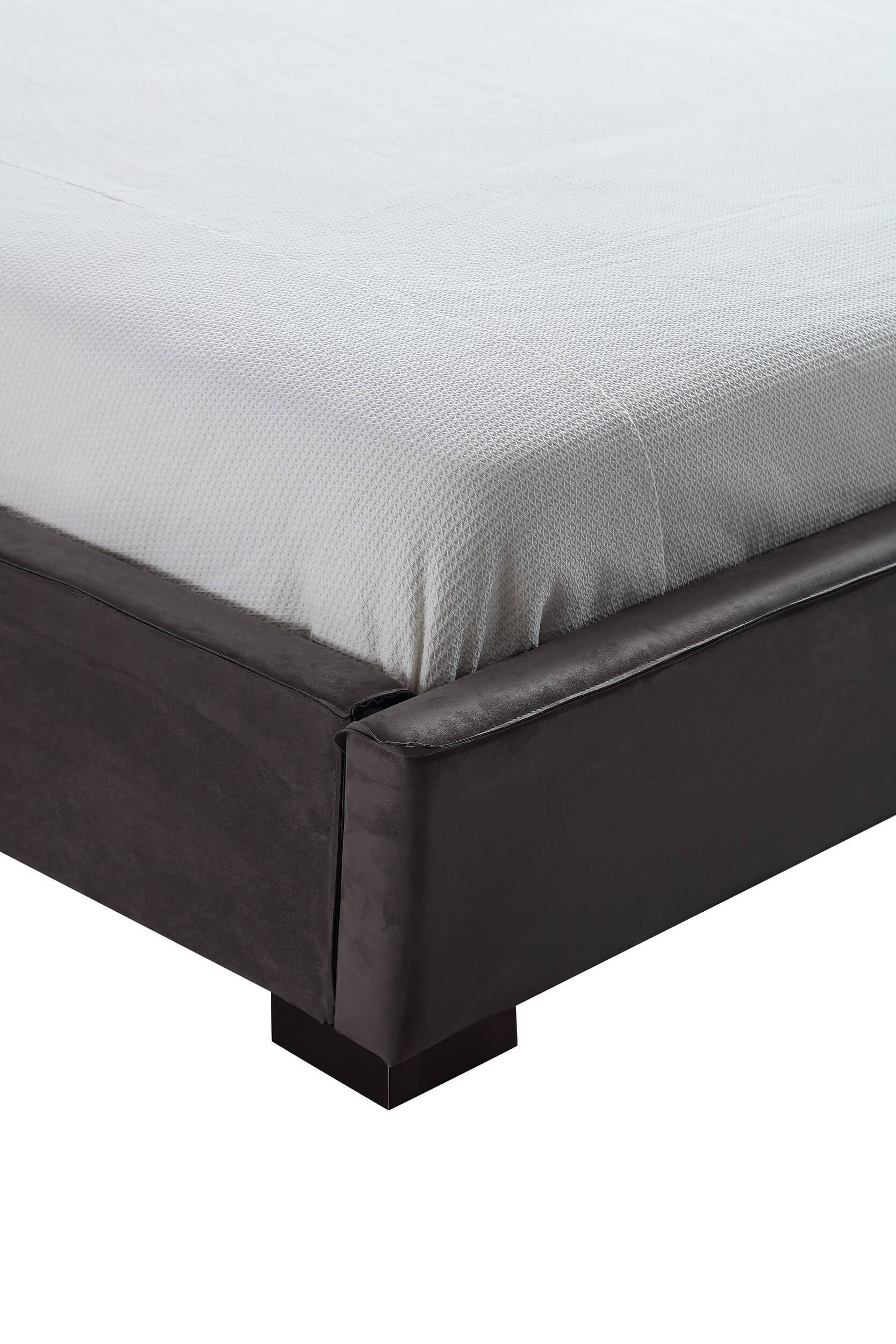 Serene Eco-Suede Upholstered Bed, Queen Size
