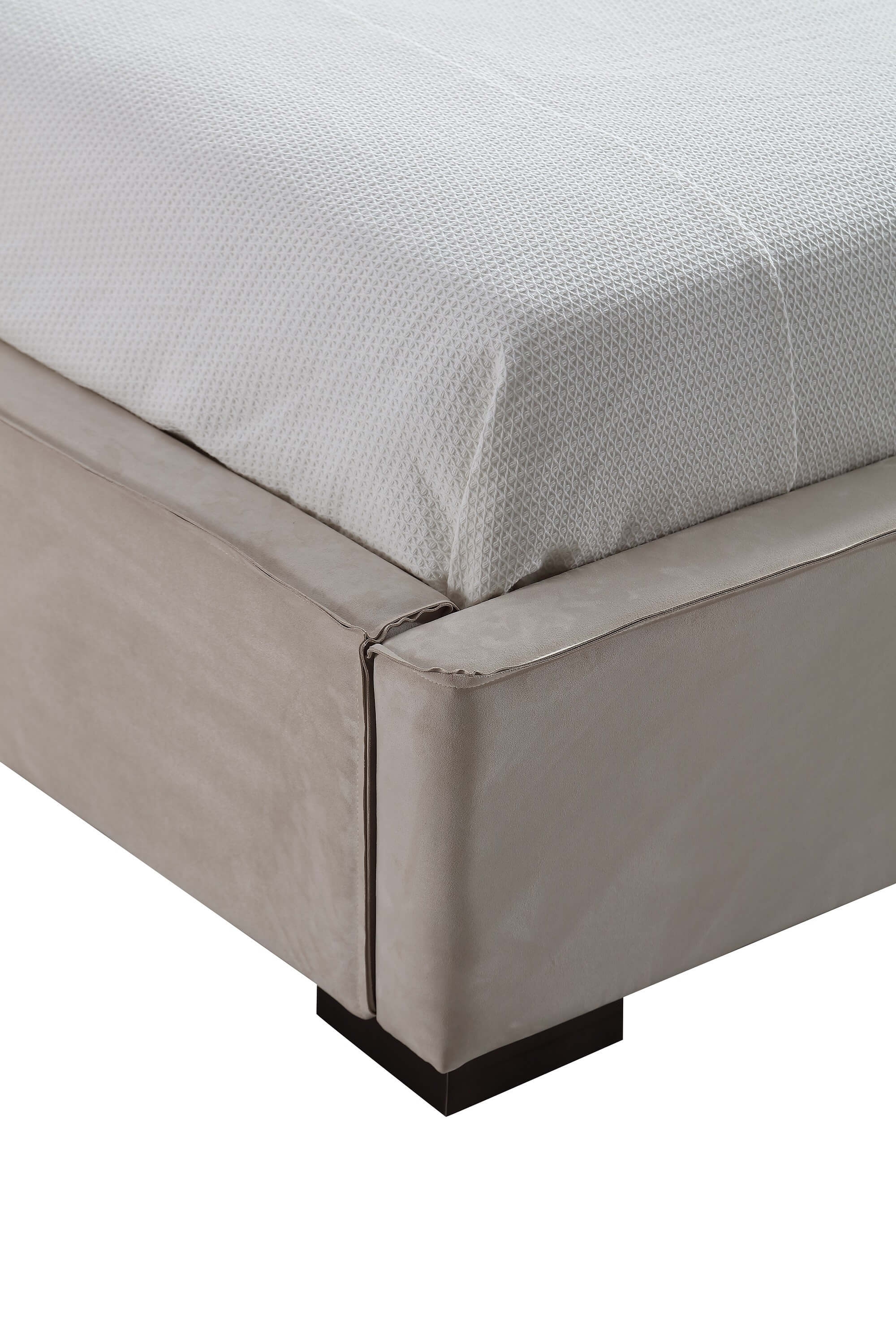 Serene Eco-Suede Upholstered Bed, King Size
