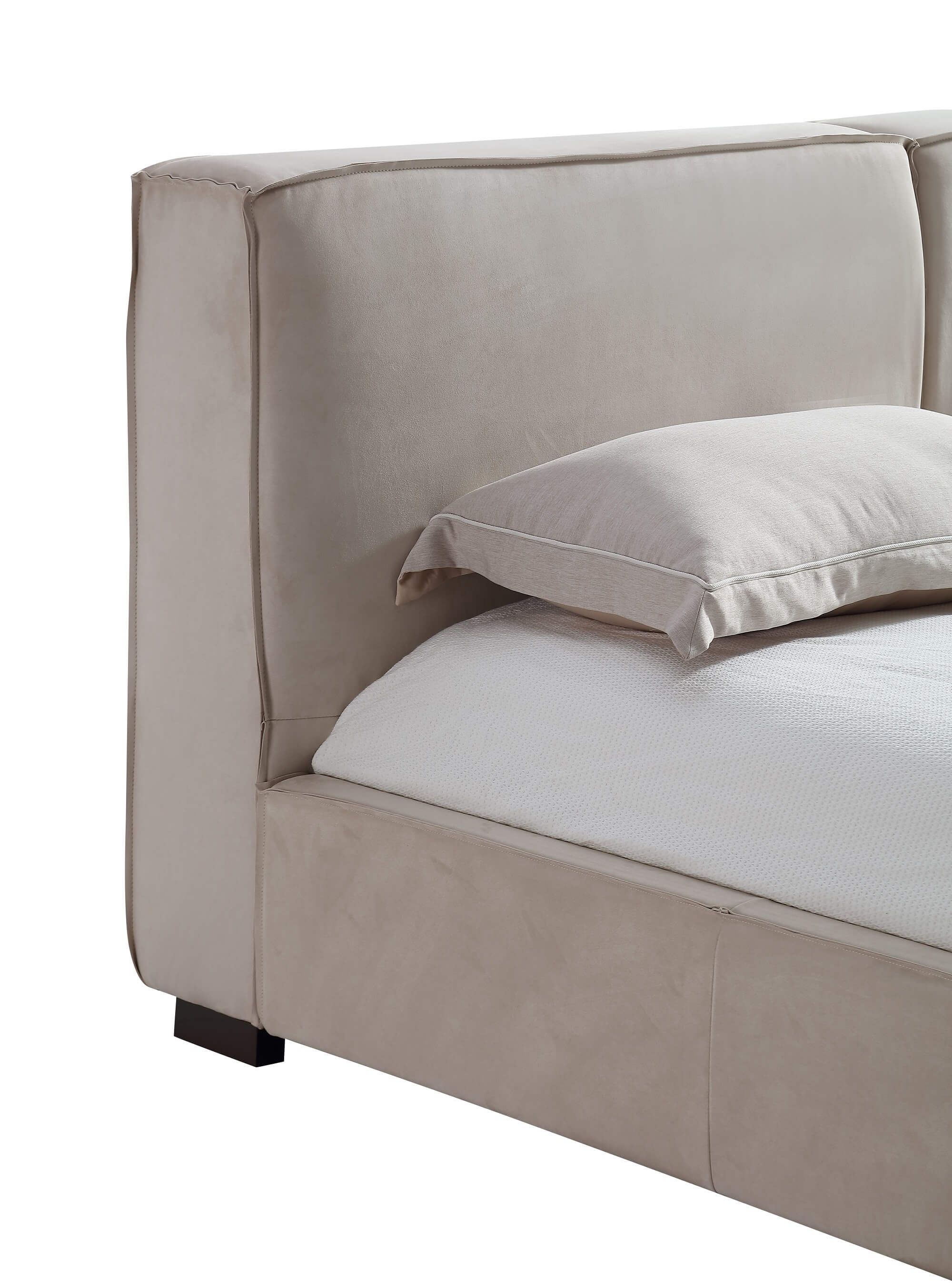 Serene Eco-Suede Upholstered Bed, King Size