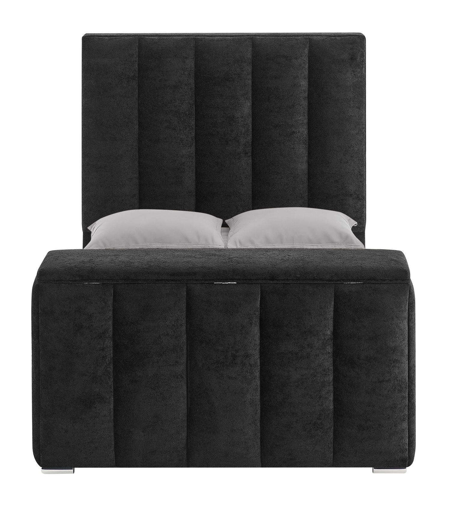 Serenity Queen Size Fabric Bed with Speaker, TV Lift and Fireplace