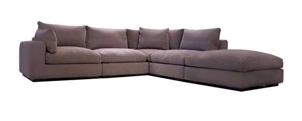 Onza 5-piece L-Shaped Tweed Fabric Modular Sectional Sofa w/Chaise