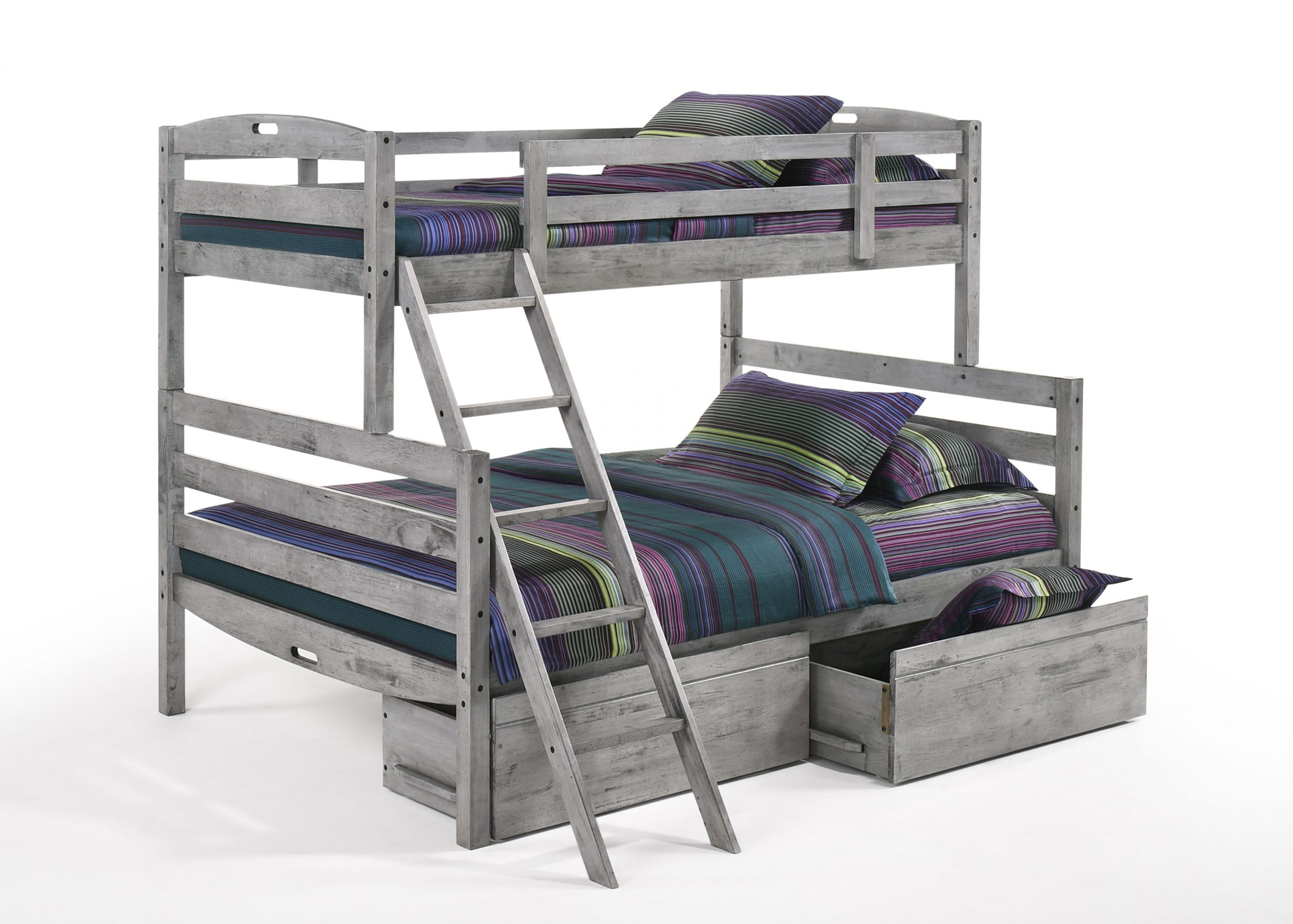 Sesame Wood Bunk Bed, Twin/Full Size