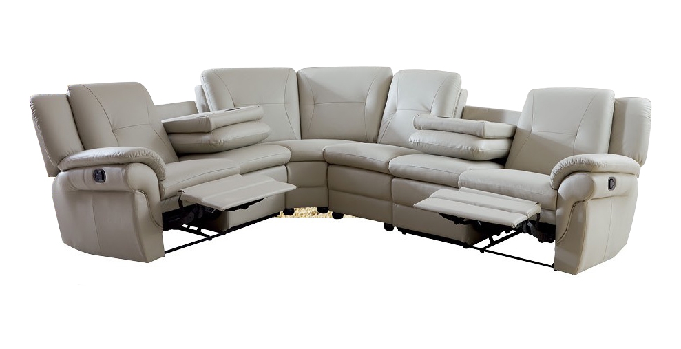 SF 323 Italian Leather Sectional Recliner Sofa
