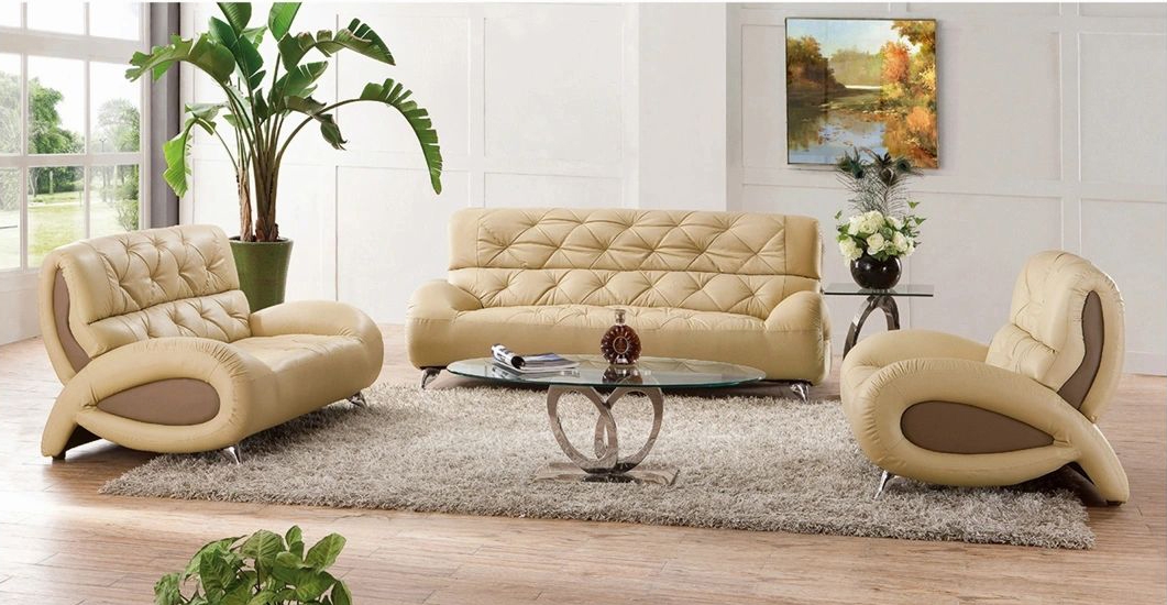 Pantek Italian Leather Living Room Sofa Set