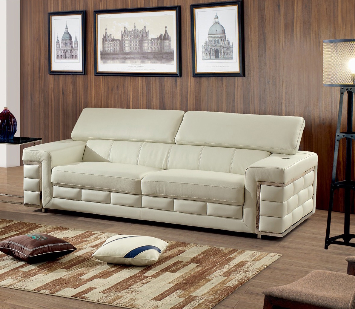 SF 800 Italian Leather Sofa w/Adjustable Headrest