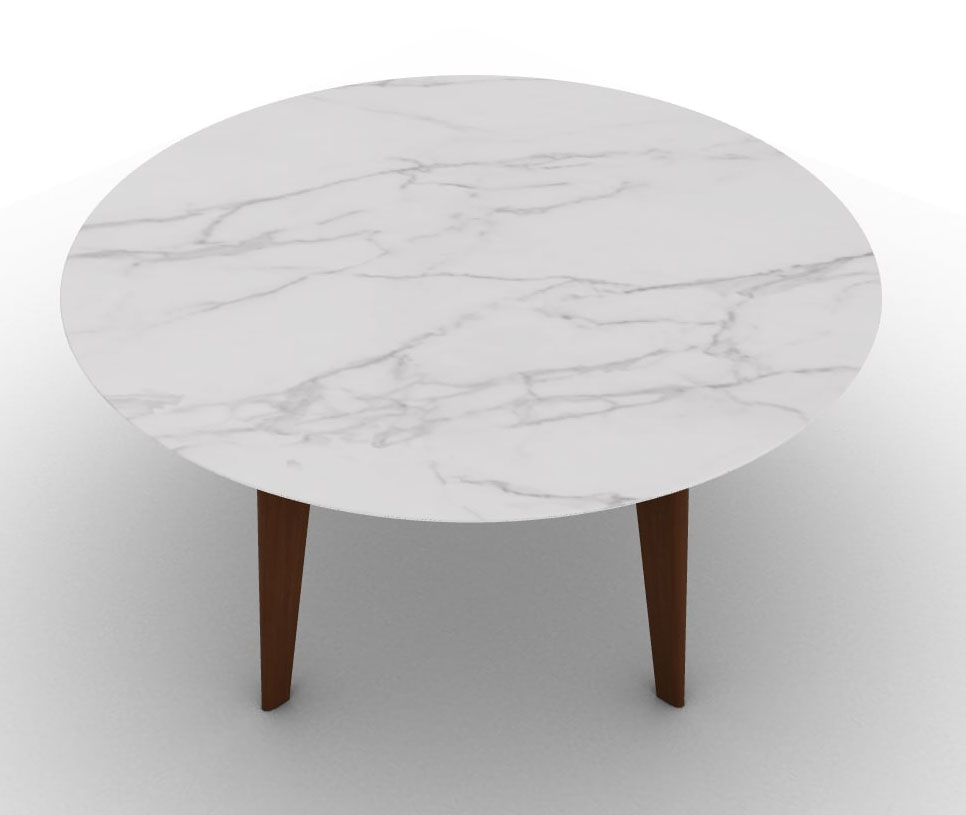 Abrey Wood/Ceramic Round Dining Table