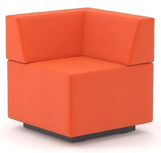 Jazz Chill Out Pouf w/Angular Backrest