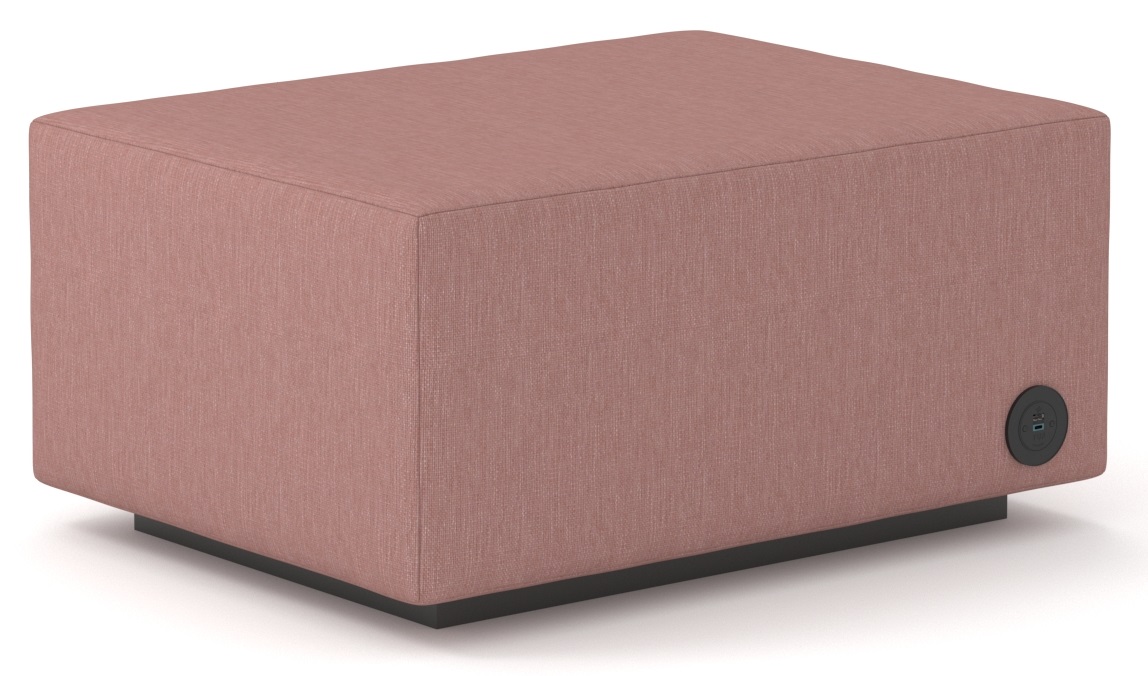 Jazz Chill Out Pouf w/USB Fast Charger on Left Hand Side by NARBUTAS
