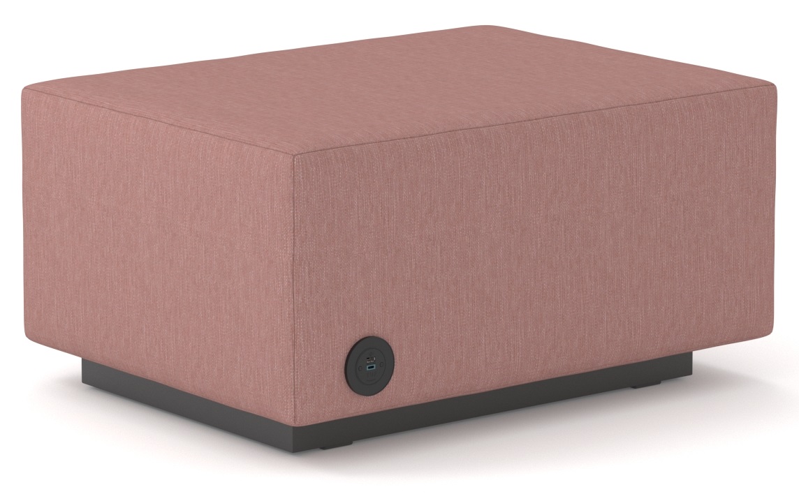 Jazz Chill Out Pouf w/USB Fast Charger on Left Hand Side
