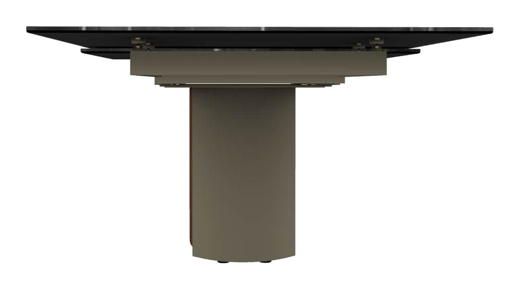Yoroi Metal/Ceramic/Veneer Rectangular Extendable Dining Table