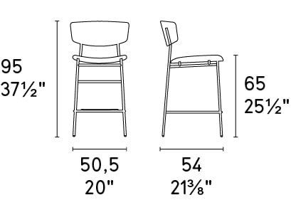 Fifties Fabric/Metal Customizable Counter Stool