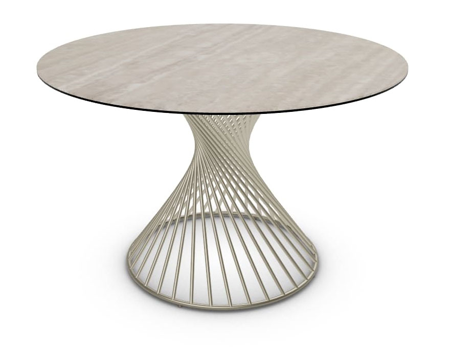 Vortex Metal/Ceramic Round Dining Table