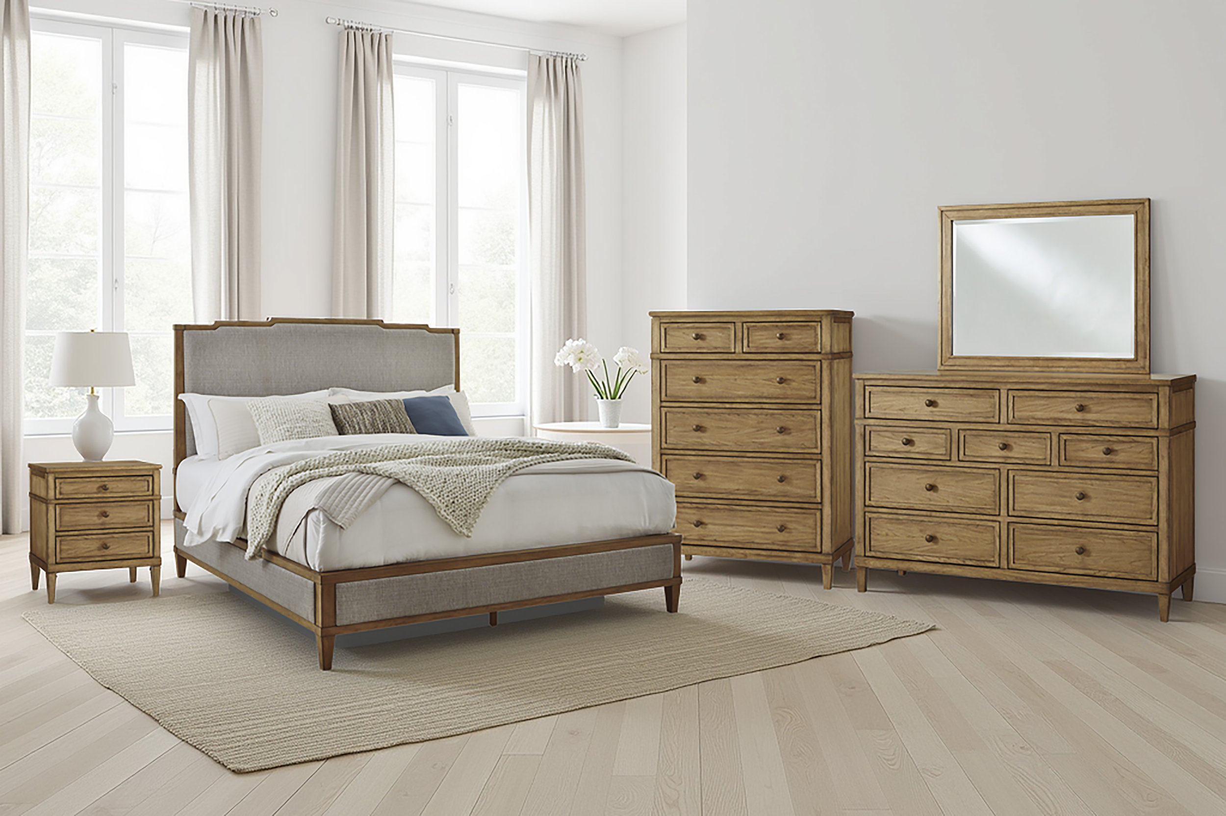 Sharlance Wood/Wood Veneer Chest w/6 Drawers
