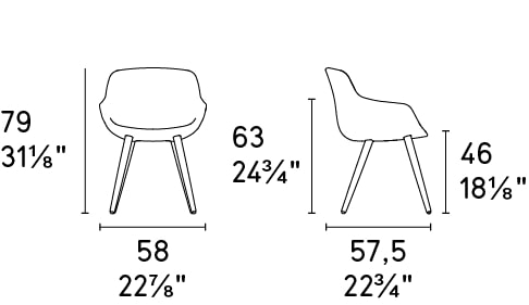 Igloo Fabric/Wood Customizable Dining Armchair