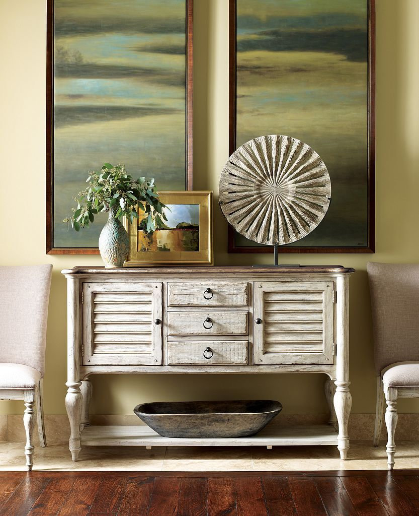 Weatherford Edisto Wood 3-Drawer Sideboard w/2 Doors