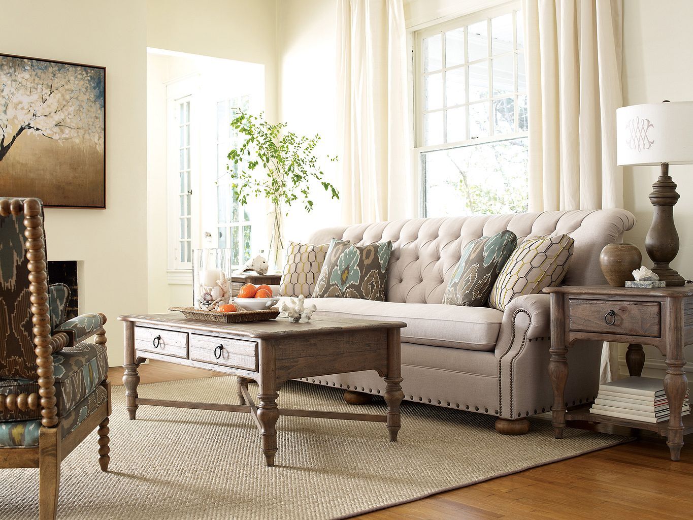 Weatherford Rectangular Wood Cocktail Table Set