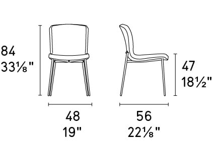Love Fabric/Metal Customizable Dining Chair