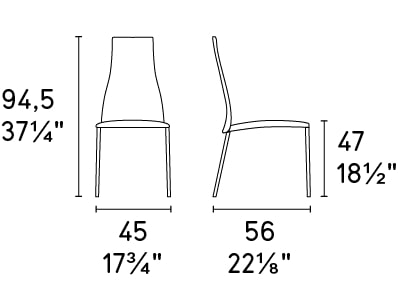 Aida Fabric/Metal Customizable Dining Chair
