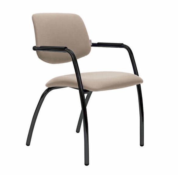 Gama Visitor Armchair, Upholstered Seat & Back, 4-leg Frame