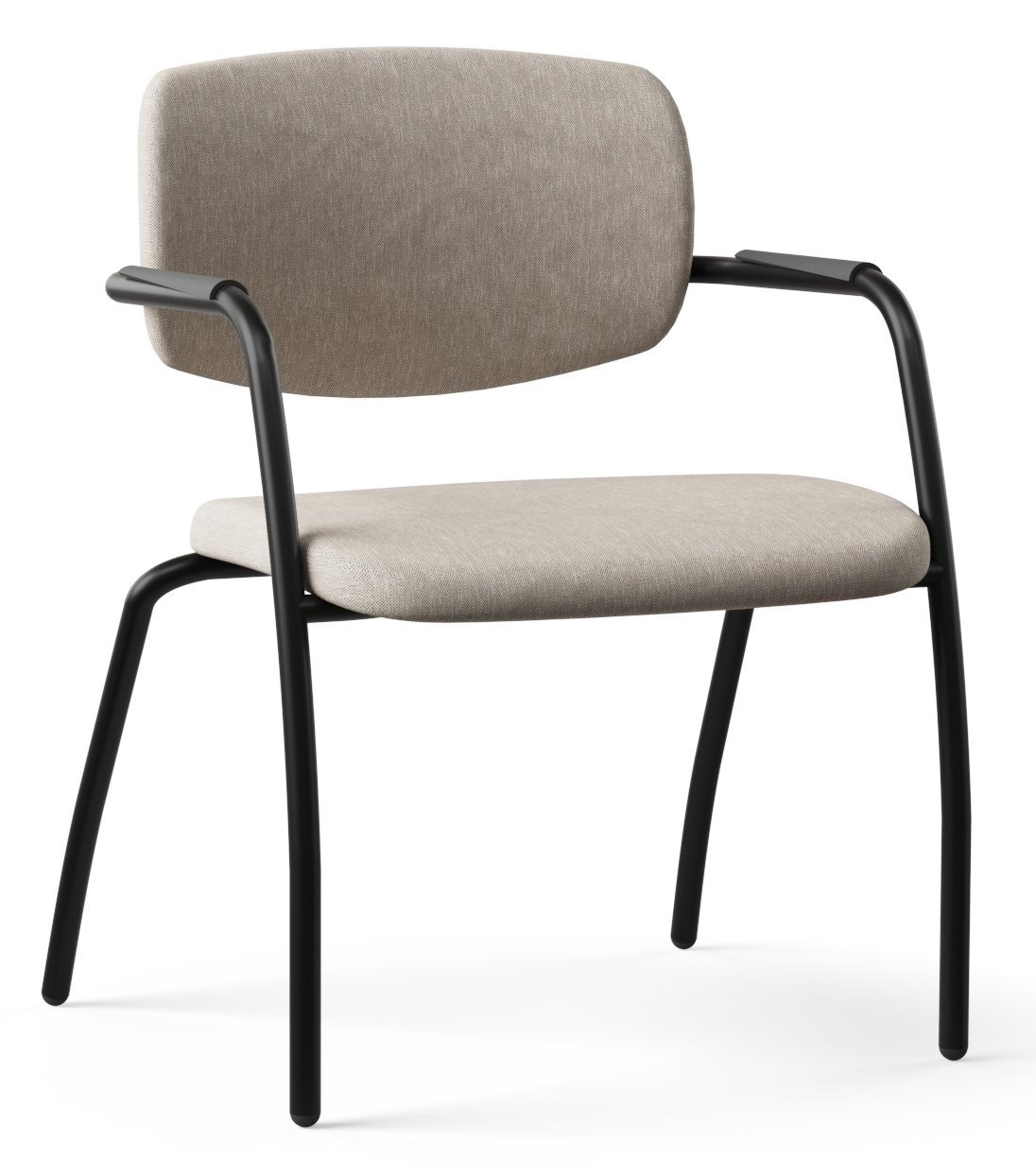 Gama Set of Visitor Armchairs, Upholstered Seat & Back, 4-leg Frame