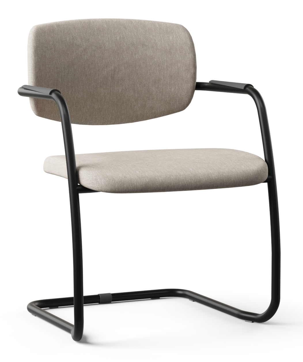 Gama Set of Visitor Armchairs, Upholstered Seat & Back, Cantilever Frame