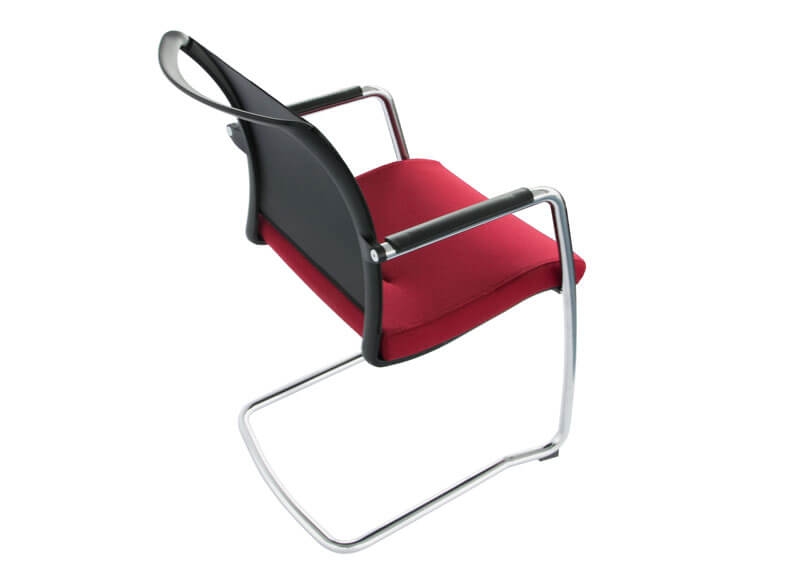 Diva Meeting Chair with Mesh Backrest & Chromed Cantilever Frame
