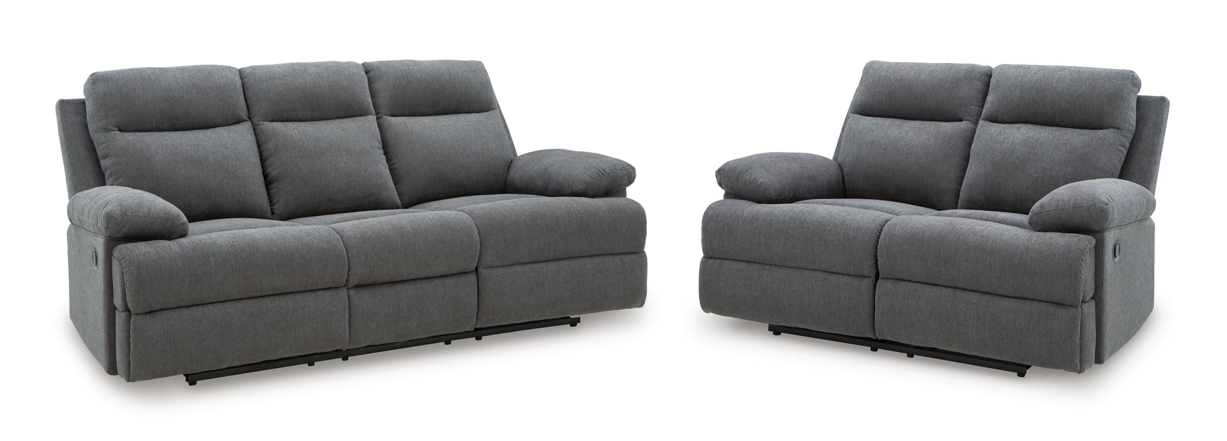 Side-Swipe Polyester Reclining Living Room Set