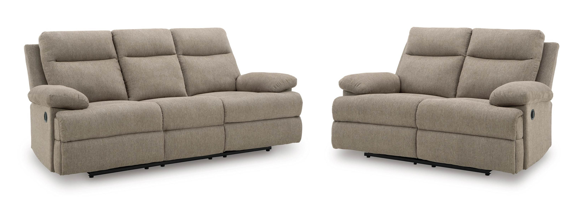 Side-Swipe Polyester Reclining Living Room Set