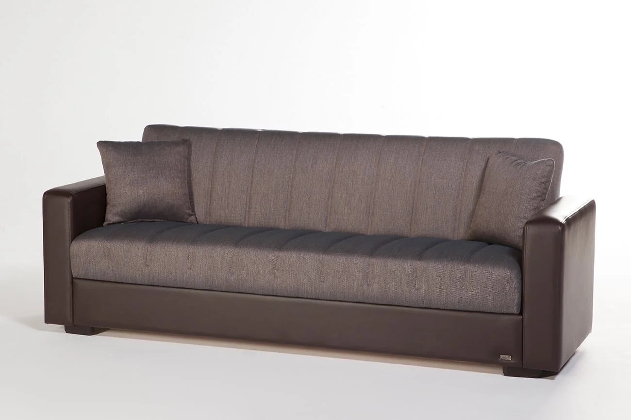 Sidney Fabric/PU Storage Sleeper Living Room Set