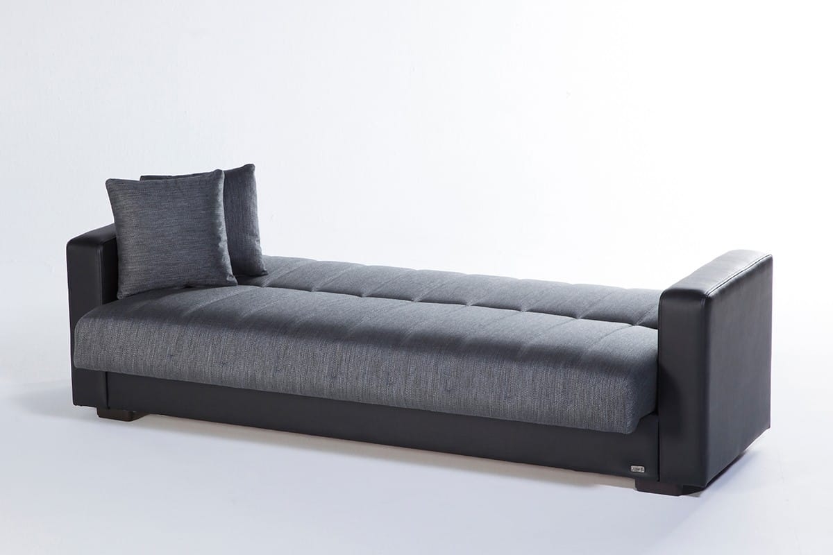 Sidney Fabric/PU Storage Sleeper Sofabed