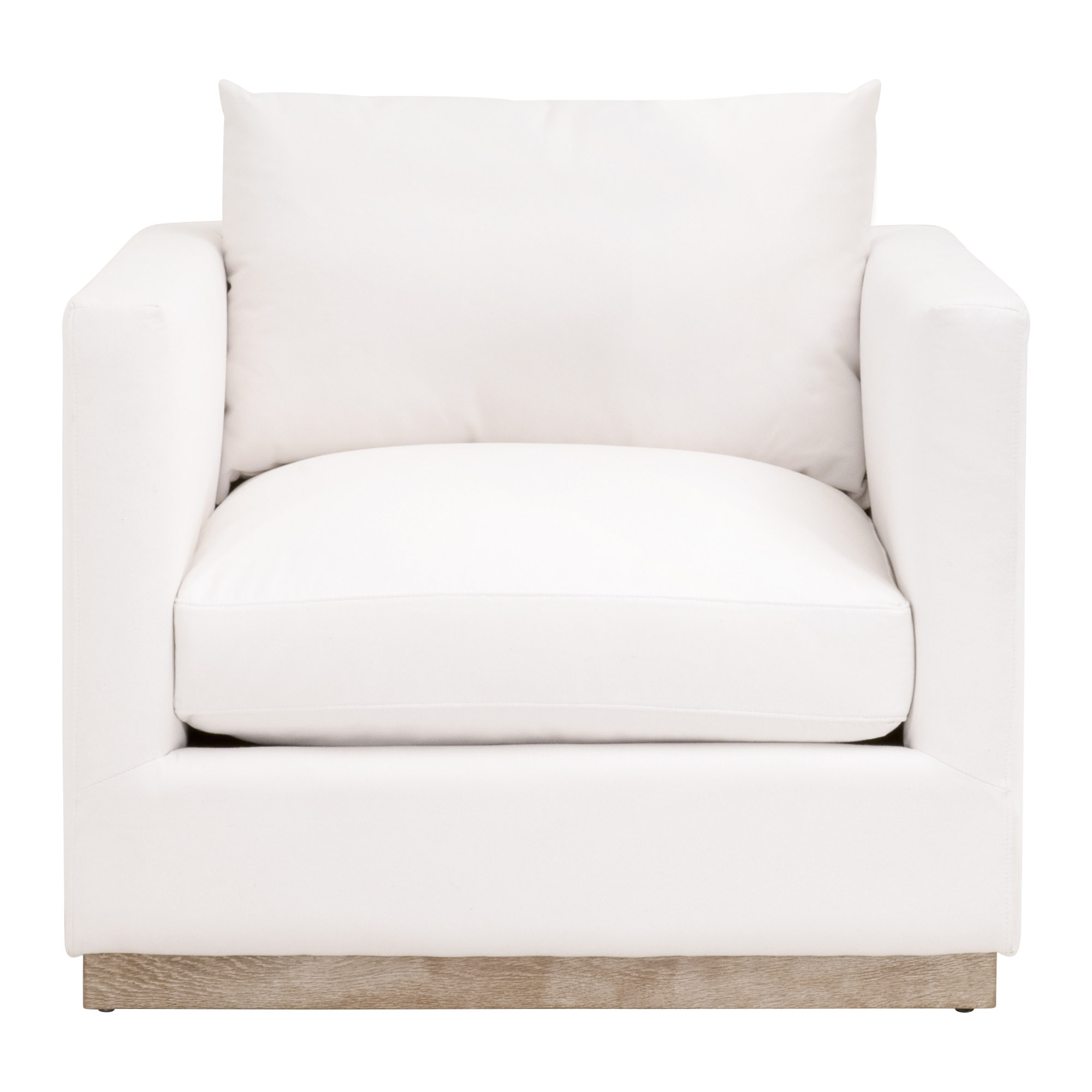 Siena Polyester Fabric Plinth Base Arm Chair