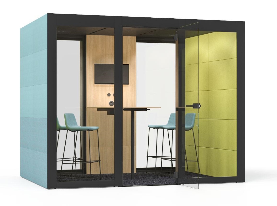 NARBUTAS Silent Room L Soundproof Acoustic Pod w/Glass Door & Back
