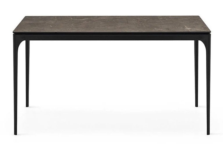 Silhouette W63"-86.6" Rectangular Ceramic/Metal Dining Table