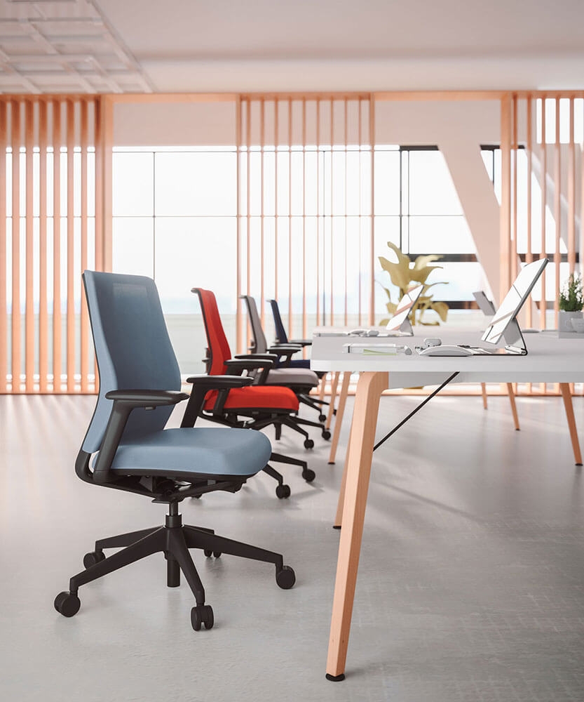 A+S Work Office Chair w/Mesh Backrest